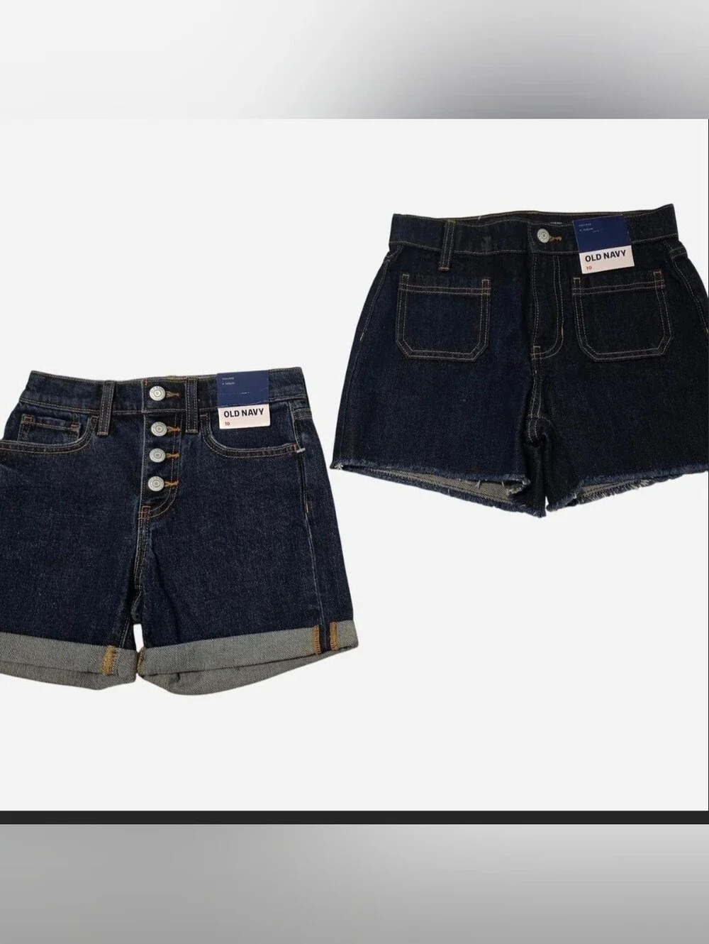 Old Navy Girls' Dark Blue Hi-Rise Denim Shorts - 10- NWT